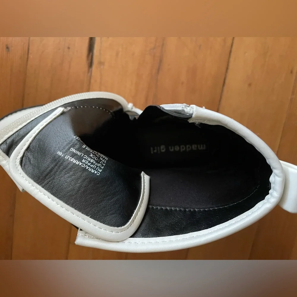 Madden Girl Mzoey Women’s White Combat Boots, Size 10 - Picture 6 of 6